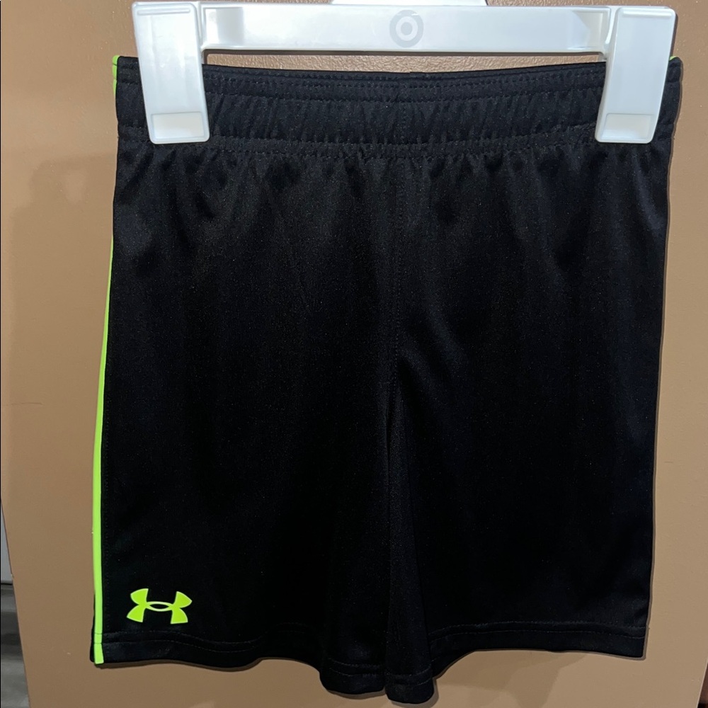 Under Armour Black Shorts with Bright Green Detail